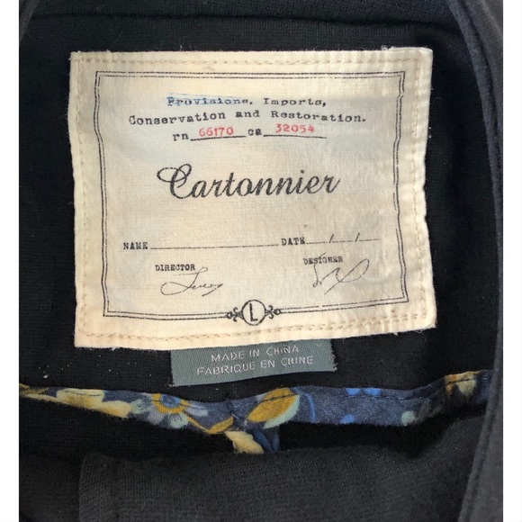 Cartonnier Anthropologie Black All Along Jacket L - Picture 8 of 8